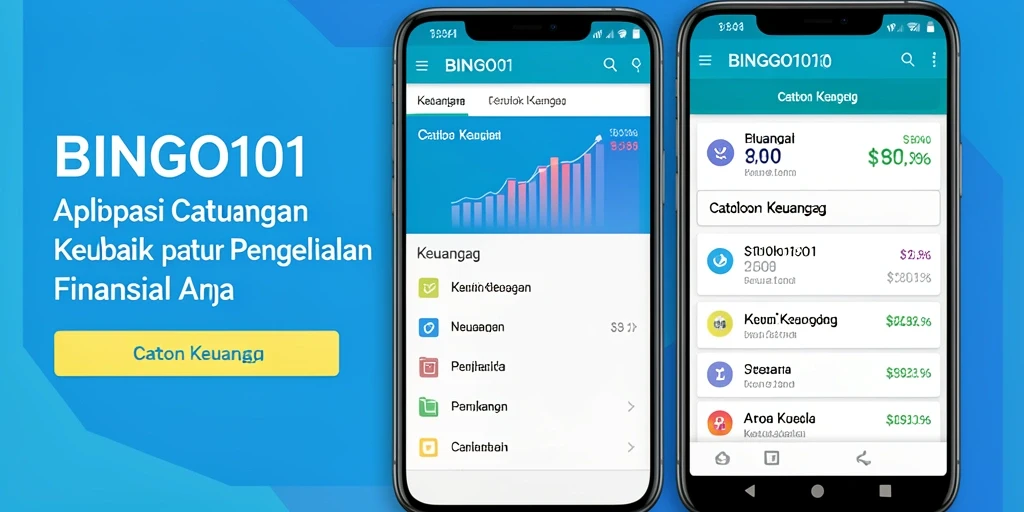Tampilan antarmuka aplikasi Catatan Keuangan BINGO101 yang modern dan intuitif.