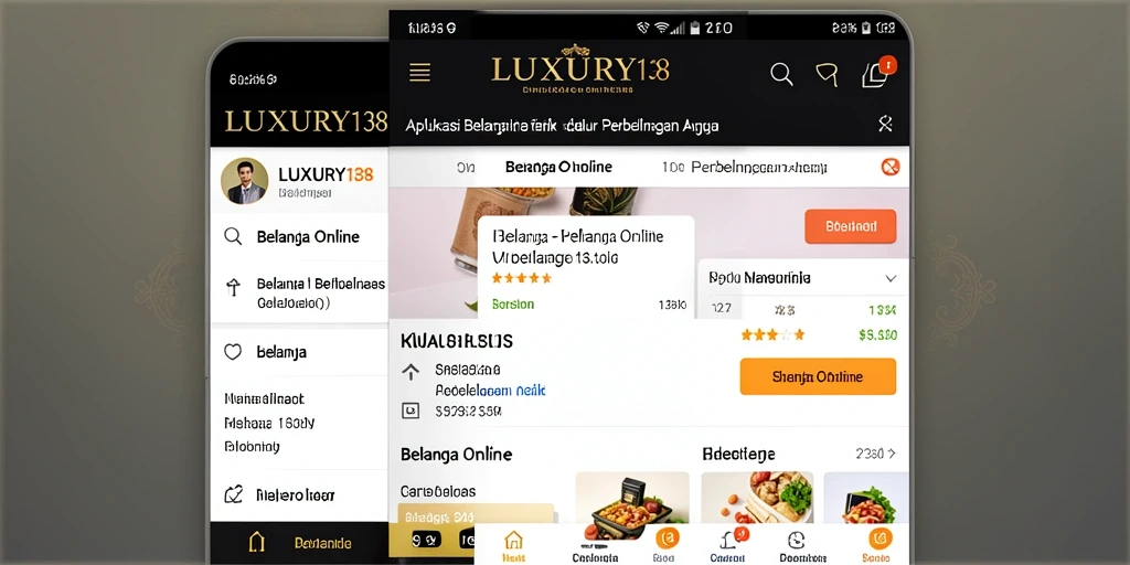 Antarmuka LUXURY138 yang menarik dan fungsional untuk belanja online.