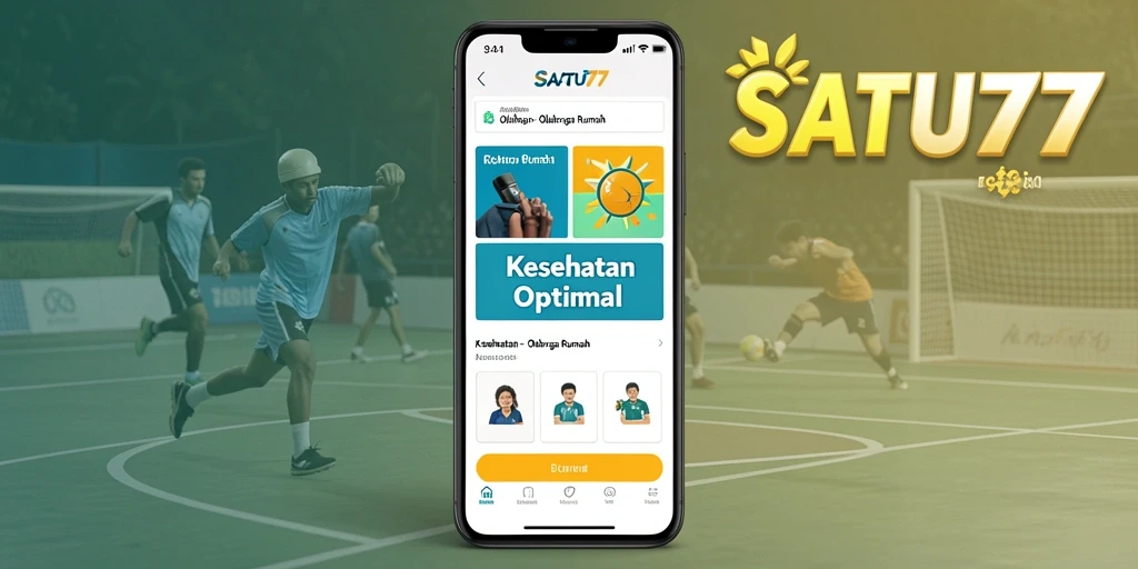 Tampilan antarmuka SATU77 yang user-friendly untuk Olahraga Rumah.