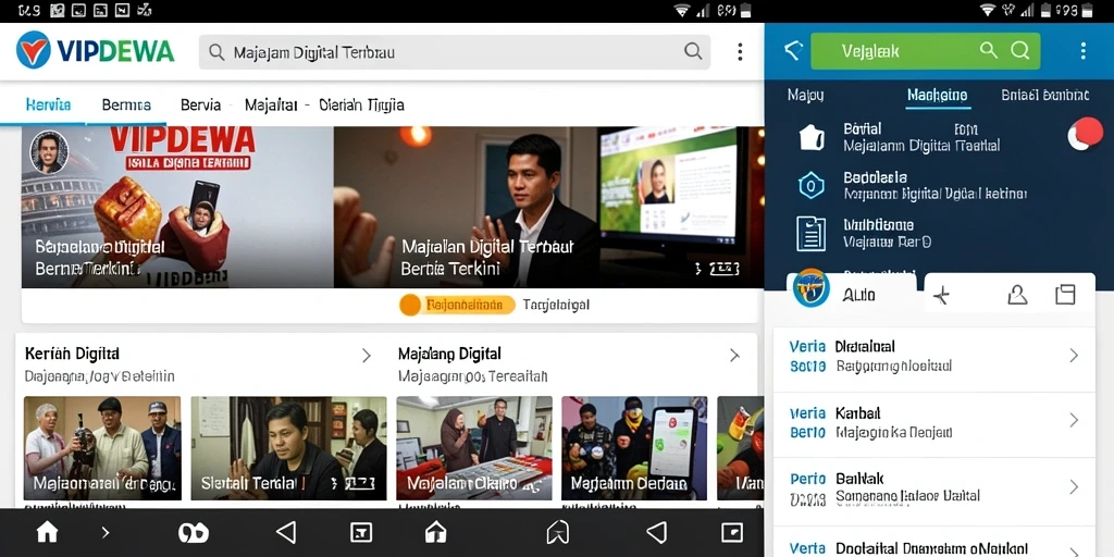Tampilan antarmuka VIPDEWA yang modern dan informatif.