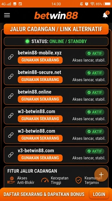 Tampilan link alternatif betwin88